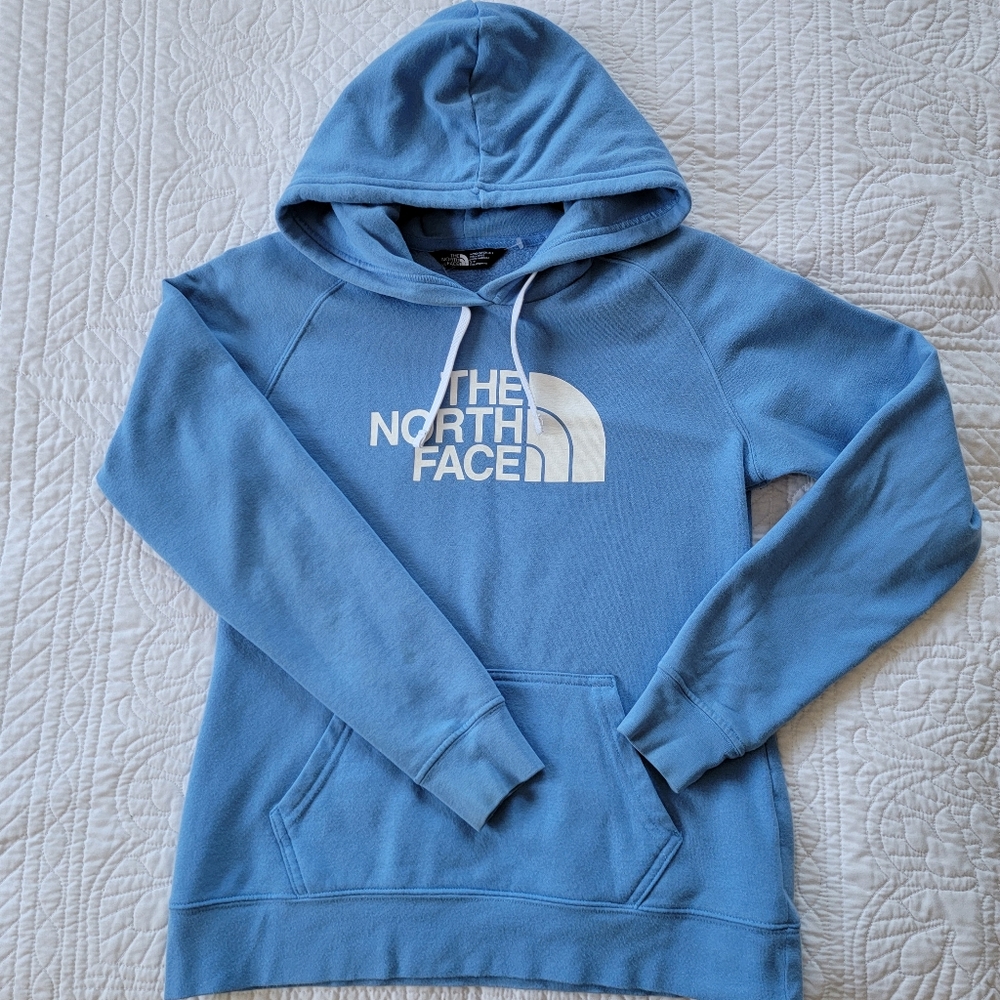The North Face Womens BlueHooded Kangaroo Pocket Sweatshirt/Hoodie
